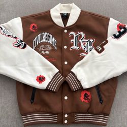Civil Regime Rose Garden Letterman Jacket