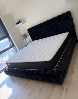 New king bed frame with mattress