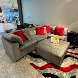 COMFY NEW LIMA SECTIONAL SOFA AND OTTOMAN SET ON SALE ONLY $899. IN STOCK SAME DAY DELIVERY 🚚 EASY FINANCING 