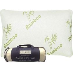Bamboo Memory Foam Cooling Pillow – Queen Size | Hypoallergenic | Removable Zipper Cover