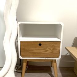 White Wooden Nightstand 