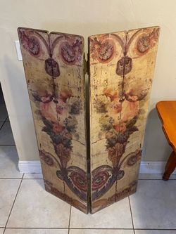 Antique 2 Panel Divider/Wall-Decor 33”Lx51”H