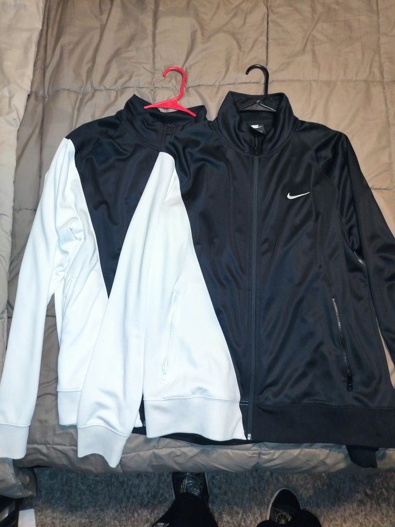 Matching Nike His And Her's Full Zip Black And White Jackets New XXL Men's XL Men's Jackets 
