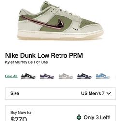 Nike Dunk Low Retro PRM Kyler Murray Be 1 of One