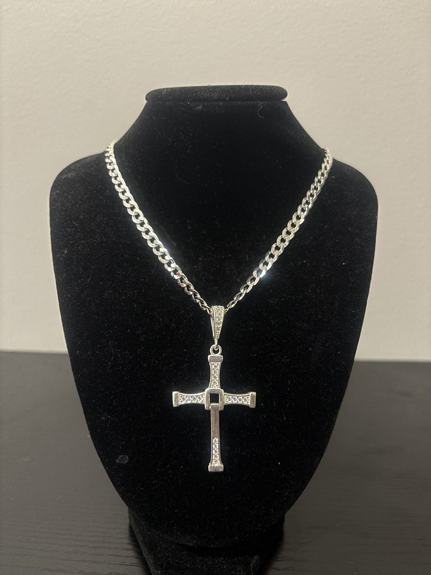 27" hammered silver chain 