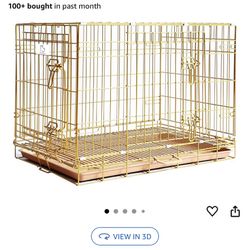 Gold Dog Crate 