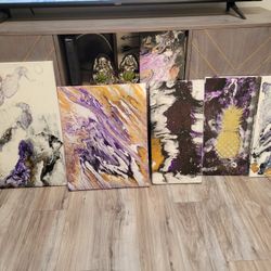ASSORTED PURPLE CANVAS ART *READ AD NOT $1*