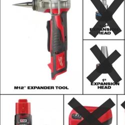 *NEW* Milwaukee M12 ProPEX Expander Tool 2474-20 + Two Batteries (No Expansion Heads) **PRICE IS FIRM**