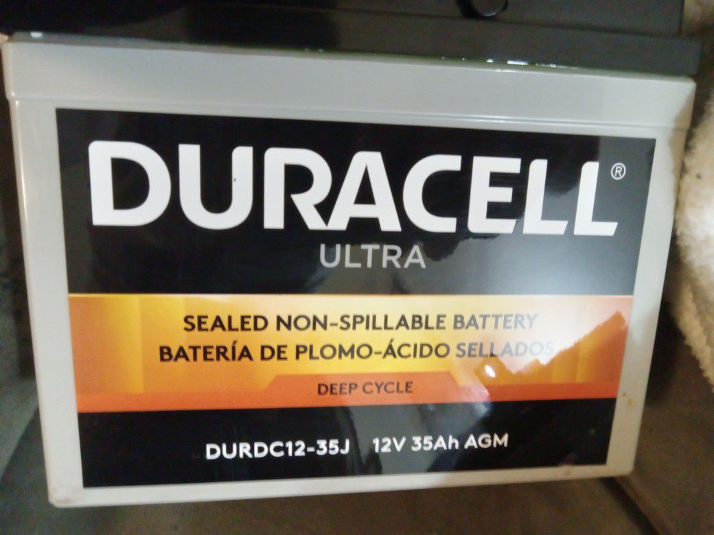 Duracell Ultra deep cycle 12v 35ah AGM batteriesx2