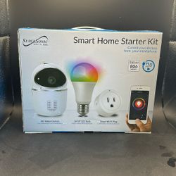 Smart Home Starter Kit 3 In 1 Camera, Light, Plug 