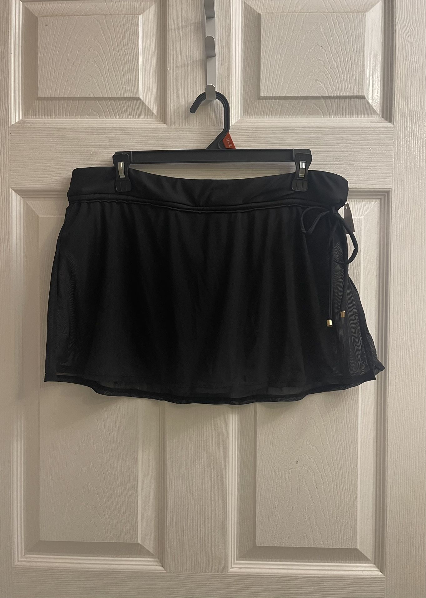 Brand New Black Mesh Swim Skirt Sizes Large & XL