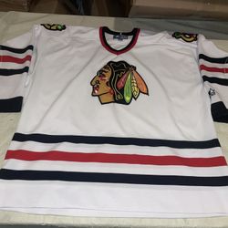 Chicago Blackhawks Jersey White Starter Mens Xl Clean Sewn Crest 90s Vintage NHL