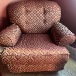 2 Matching Oversized Chairs With Ottoman 
