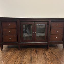 Solid Wood Entertainment Center 