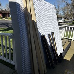KING SIZE BED WITH MATTRESS AND FRAME