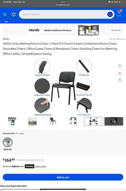 5 New Dark Grey Chairs