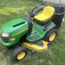 Mulching Riding Lawn Mower With Bagger System 