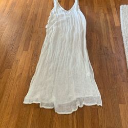 Long Sheer 100% Linen Bikini Cover Up