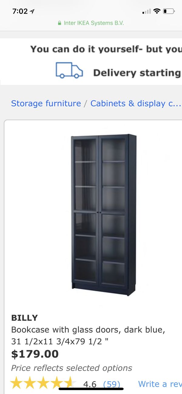 Ikea Billy Bookcase With Glass For Sale In Hayward Ca Offerup