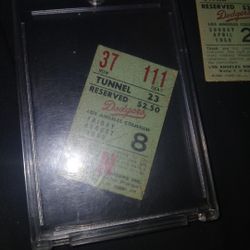 Vintage 1958 dodger ticket