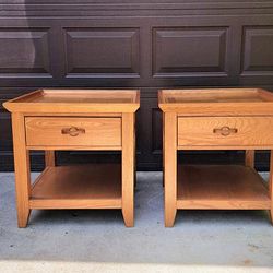 End Tables W/ Drawers Set
