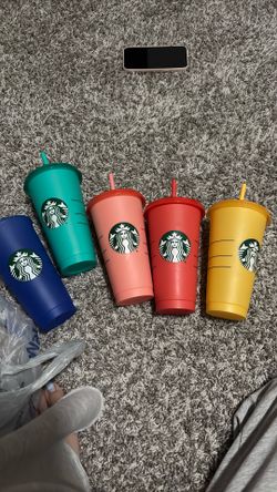 Color Changing Starbucks Cups, Lot Of Five