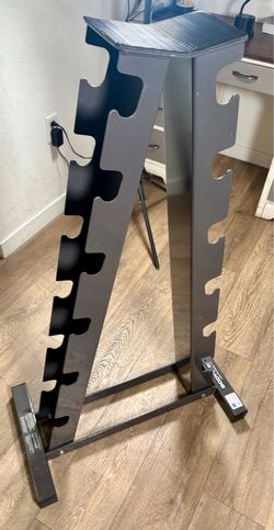 Heavy Duty Vertical Dumbbell Rack By BodyWorks  ( I Guess Weight Like 50 lbs. Measurements: 45”X 25”X 14.5”.