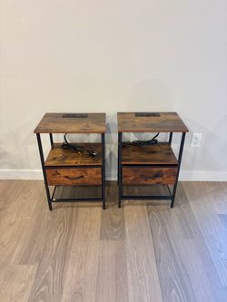 2 Nightstands With LED