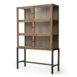 Four Hands Spencer Curio Cabinet - Drifted Oak