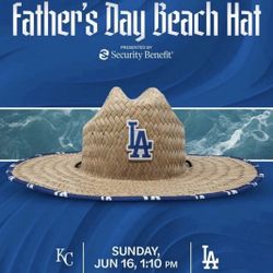 LA Dodgers, Father's Day Beach Hat, 06/16/24 SGA BRAND NEW