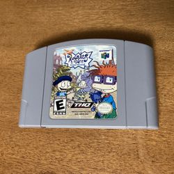 Rugrats In Paris The Movie cartridge for Nintendo 64 n64 video game console system cart Nickelodeon gray grey variant