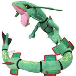 Unbranded Pokemon Like Rayquaza Plush 16" Poseable Stuffed Dragon Green