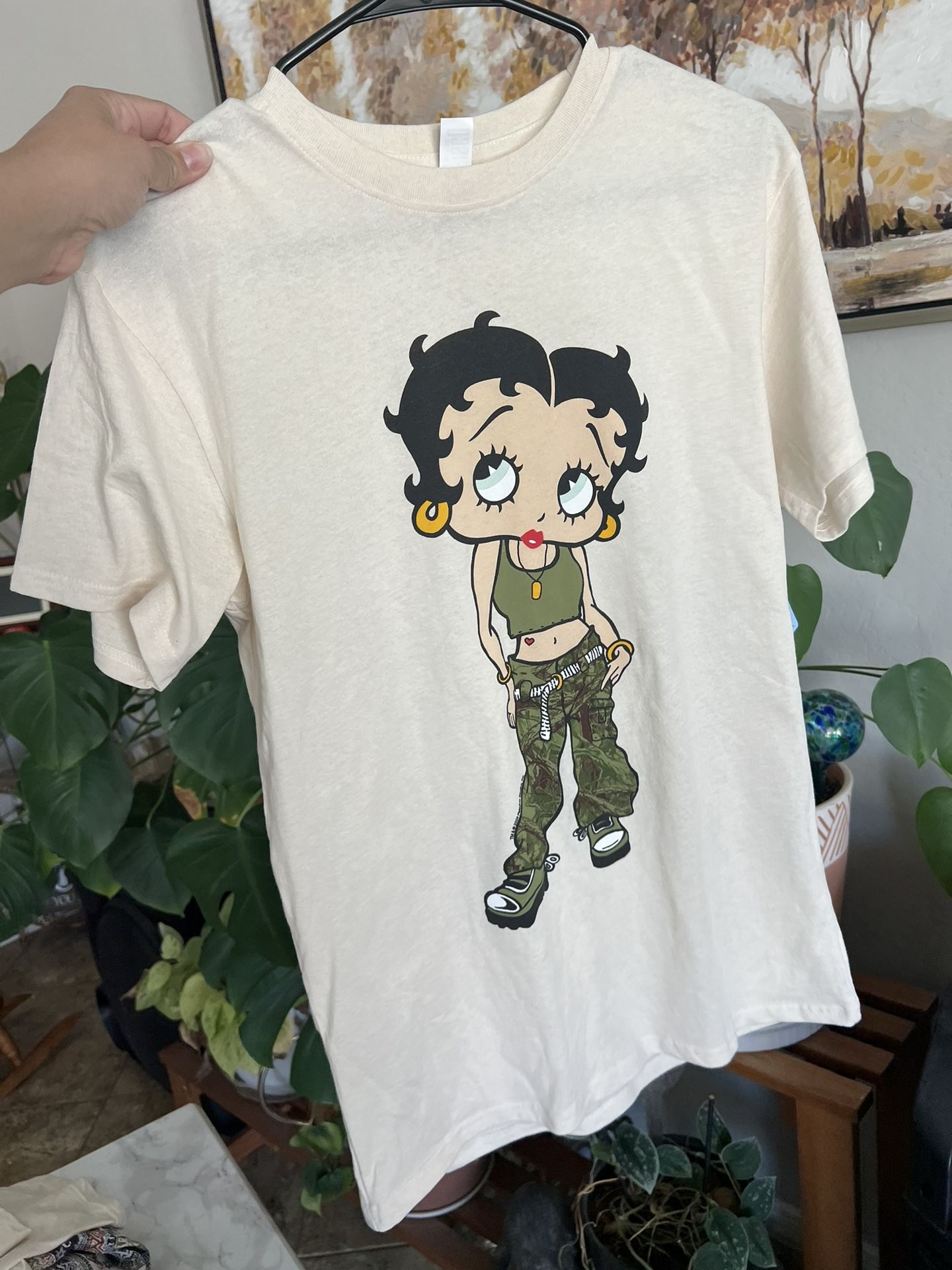New Betty Boop T-shirts 1 Medium 1 Large Army Y2K Tee T-shirt New With Tags