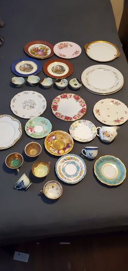 Antique / Vintage Plates and Teacups. Delft. Bavaria. Fine Bone China and more