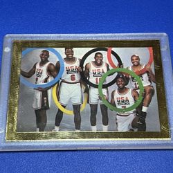 1992 US OLYMPIC BASKETBALL DREAM TEAM GOING FOR THE GOLD PROMO CARD JORDAN MAGIC MINT