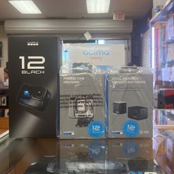 GoPro Hero12 With Protective Cover And Dual Charger Batteries 
