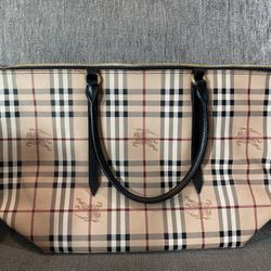  BURBERRY (Authentic) TOTE SHOULDER BAG LARGE 