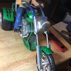 huge green chopper toy