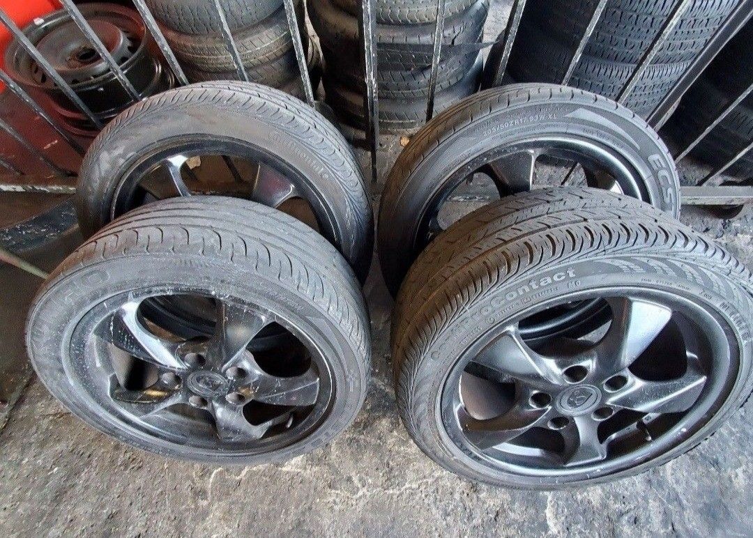 PORSCHE 986 97/2004 4 WHEELS 17 & GOOD TIRES PORSCHE BOXSTER 5X130 LUG PATTERN FIT OTHERS MODELS &YEARS $700 ALSO 2 SHOCK REAR COMPLET WITH SPRING SPO