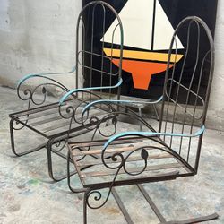 VINTAGE Heavy Metal/Steel Patio Chairs