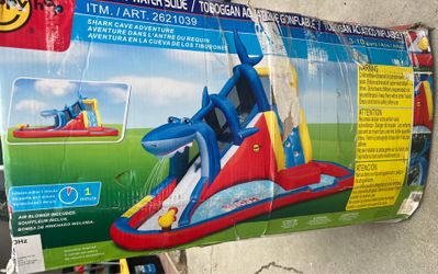 Happy Hop Shark Cave Adventure Inflatable Water Slide