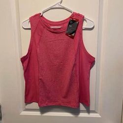 Member's Mark Women's Soft Rib Semi-Fitted Crop work out Tank NEW XLarge Fushia must pick up