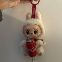 Authentic! Popmart The Monsters Happy Factor Coca Cola Series Vinyl Plush Keychain Labubu