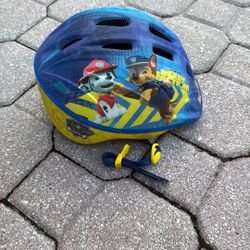 Nickelodeon Paw Patrol Kids Bike Helmet, Adjustable Fit, Vents, All Paws Blue