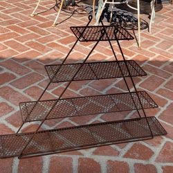 Mid-century Modern shelves Atomic 1950s Metal Wall Art Mesh Shelf display piece mosaic project