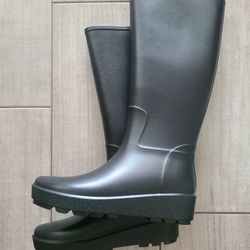 Just Fab Rainboots Rain Boots Black  Brand New Size 5.5