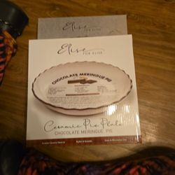 Ceramic Pie Plate With Recipe X2