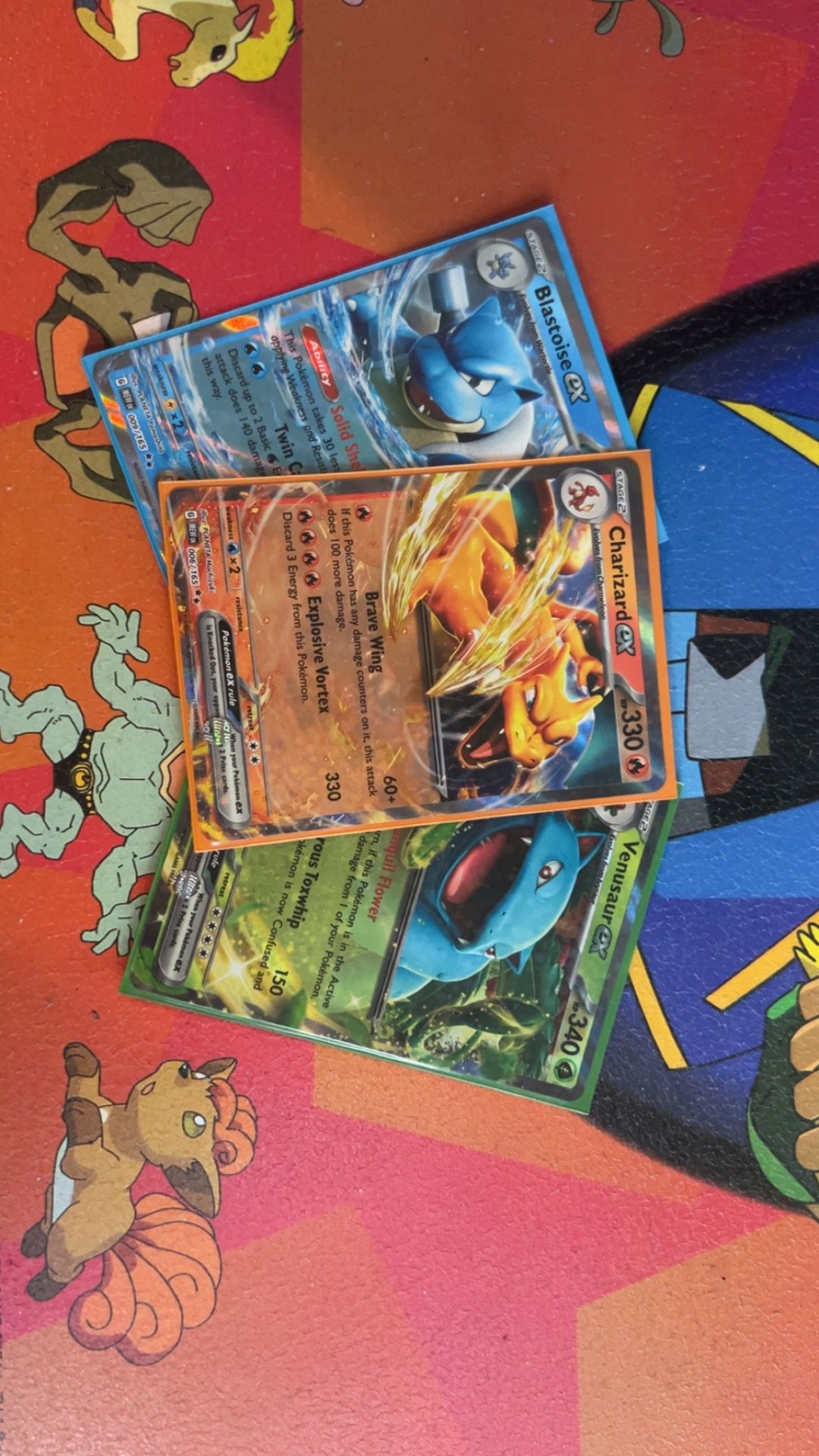 NEW Pokemon TCG 151 S&V Charizard EX 6/165 Venusaur EX 3/165 Blastoise EX 9/165