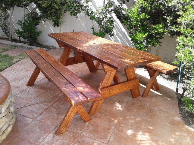 Picnic Tables And Garden Wooden Furniture.