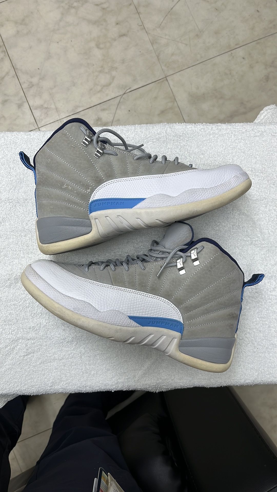 Jordan 12 Grey University Blue Men’s Size 8.5